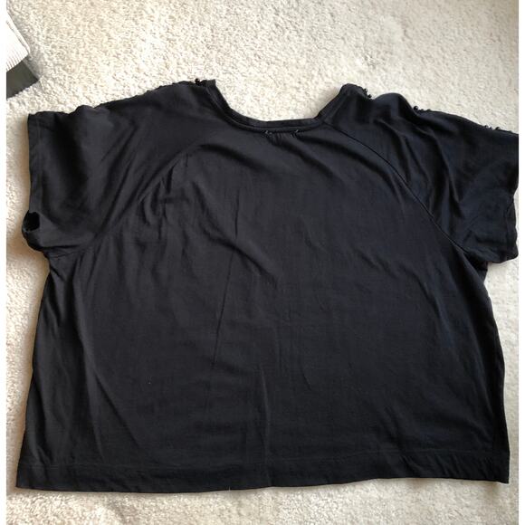 For The Republic Black Top with Button Design Woman's 2X - Picture 5 of 10